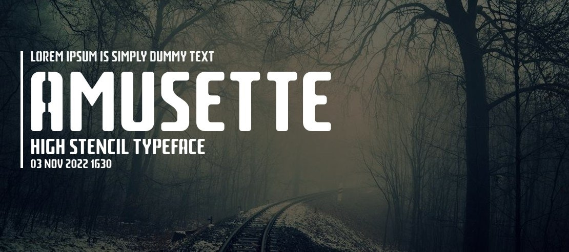 Amusette High Stencil Font