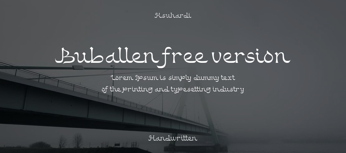 Buballen free version Font