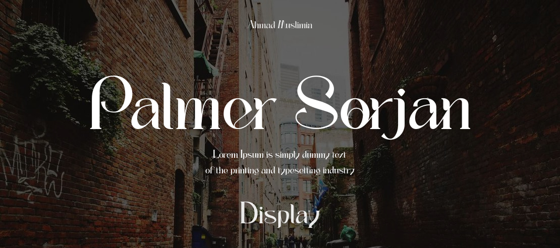 Palmer Sorjan Font