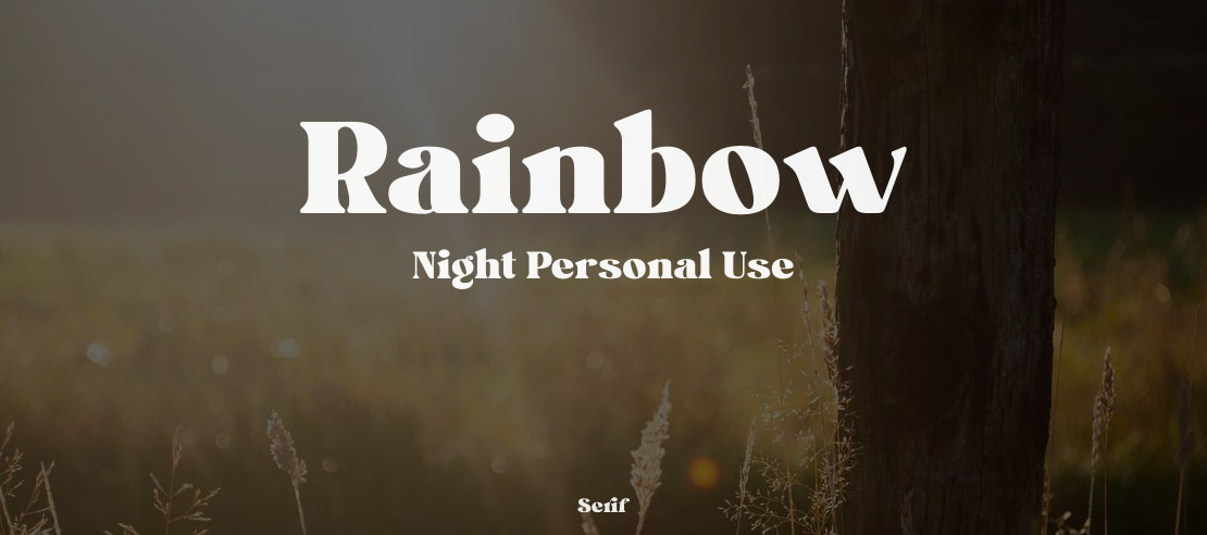 Rainbow Night Personal Use Font