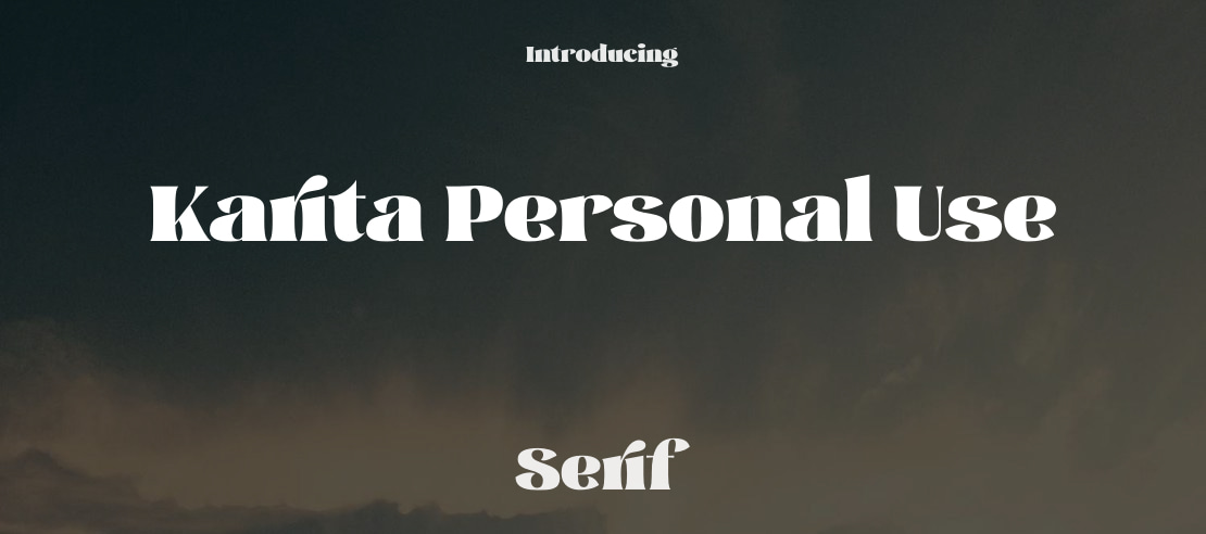 Karita Personal Use Font