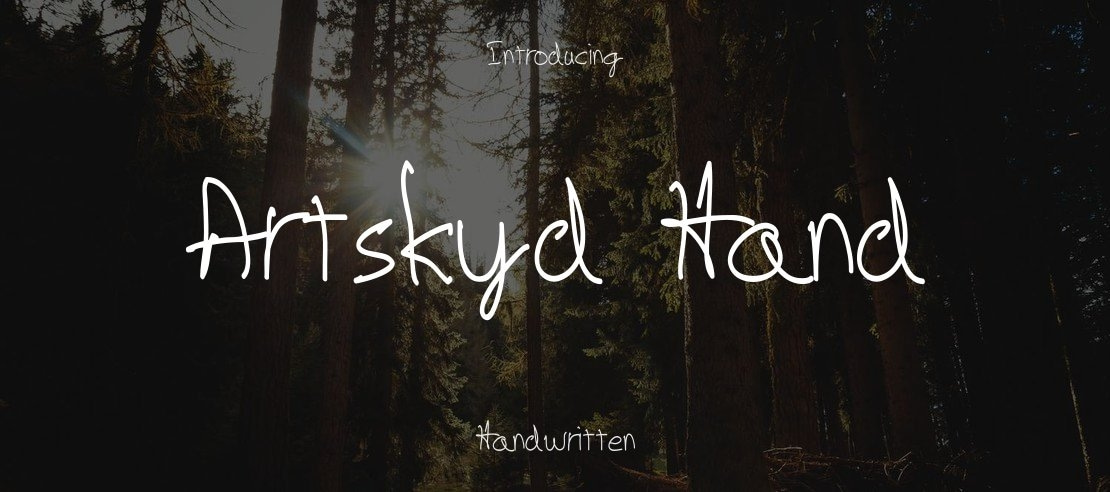 Artskyd Hand Font