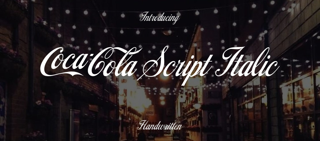 Coca-Cola Script Italic Font