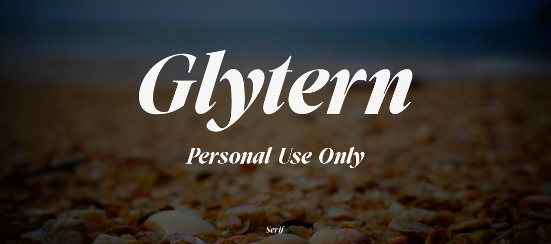 Glytern Personal Use Only Font