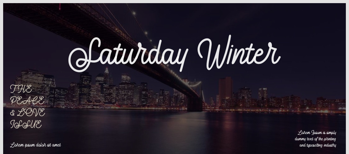 Saturday Winter Font