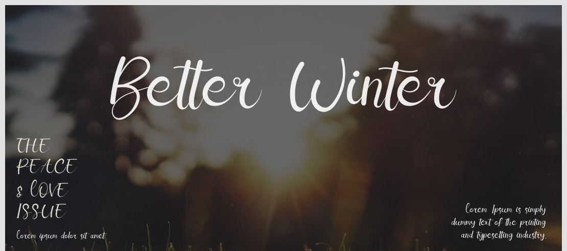 Better Winter Font