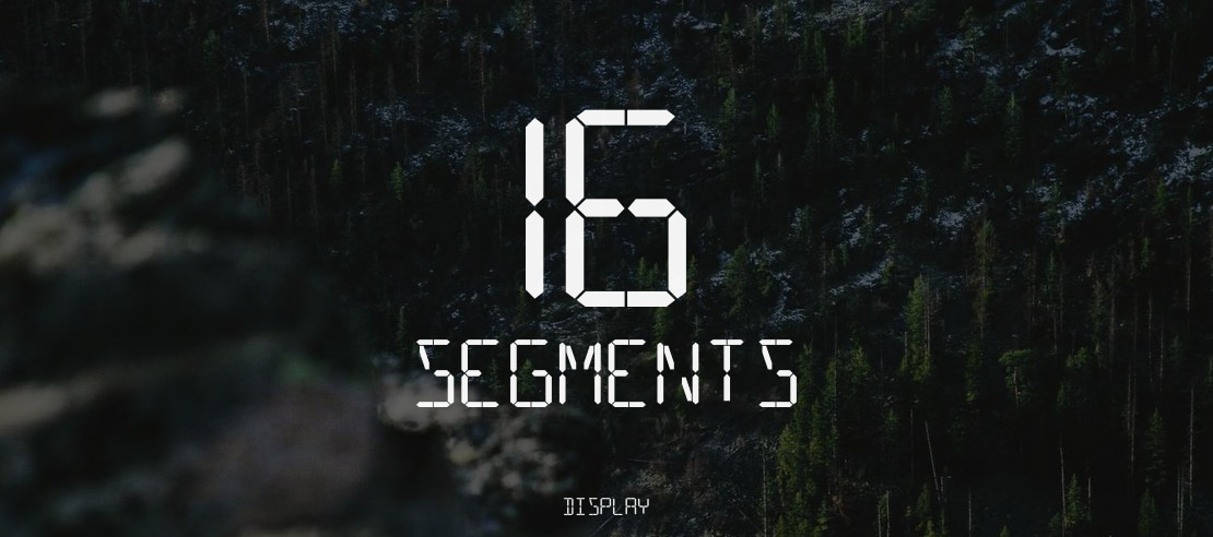 16 Segments Font