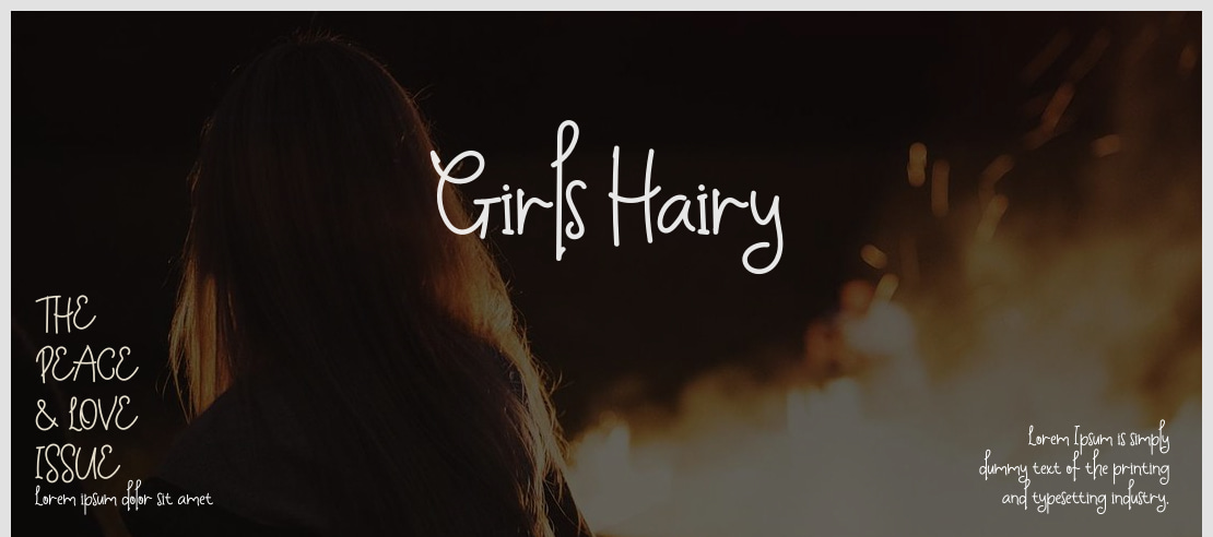 Girls Hairy Font