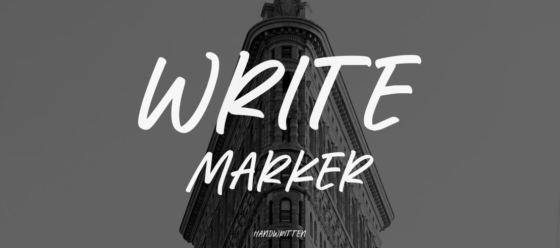 Write Marker Font