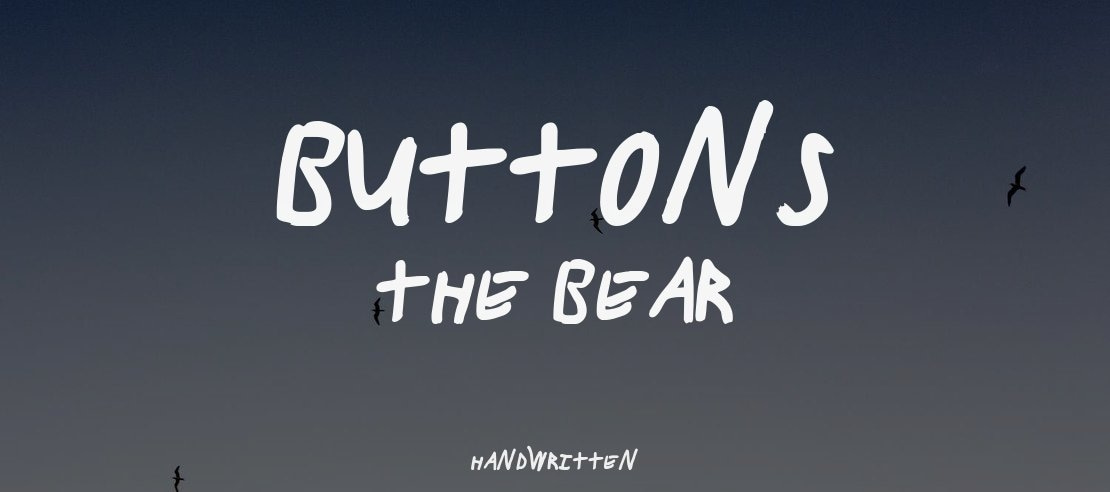 Buttons the Bear Font Family