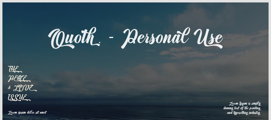 Quoth - Personal Use Font