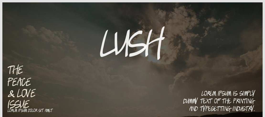 Lush Font