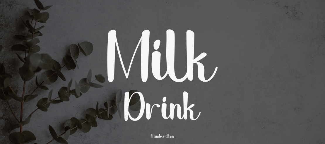 Milk Drink Font