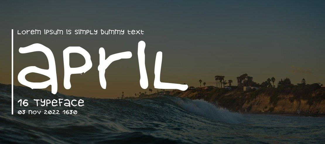 April 16 Font