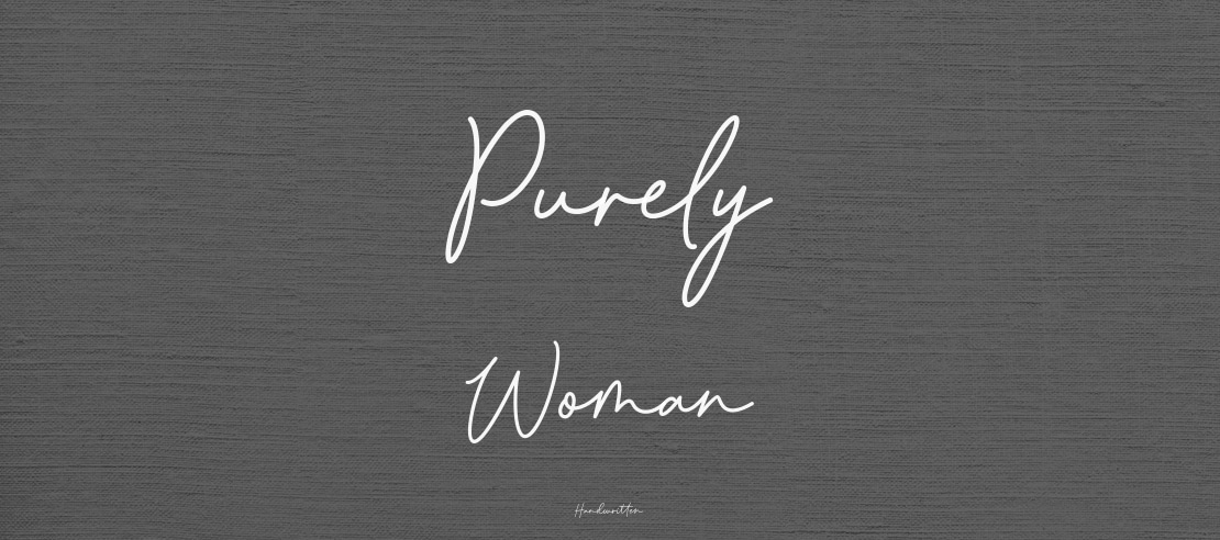 Purely Woman Font