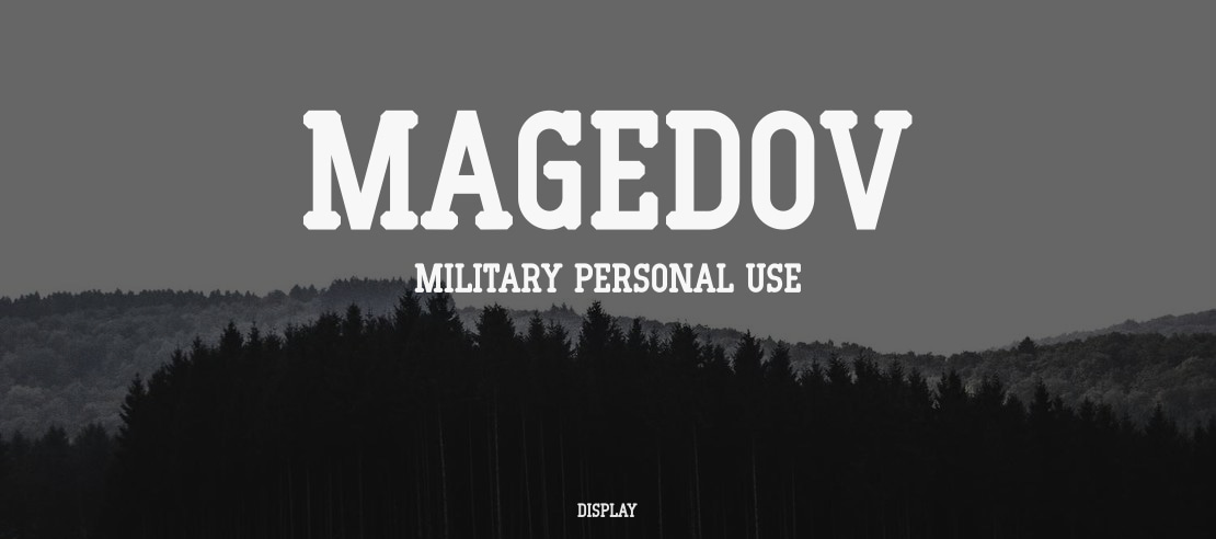 Magedov Military PERSONAL USE Font