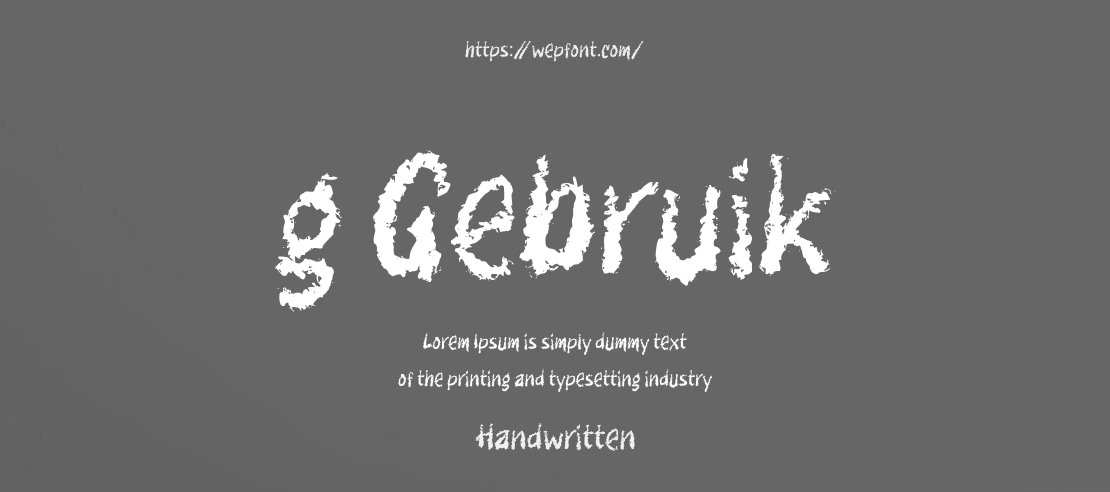 g Gebruik Font