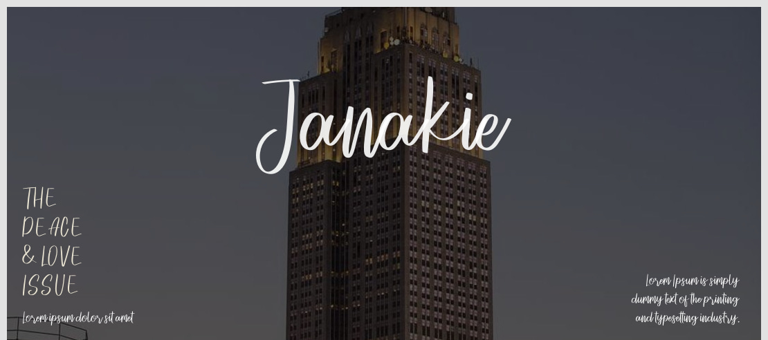 Janakie Font