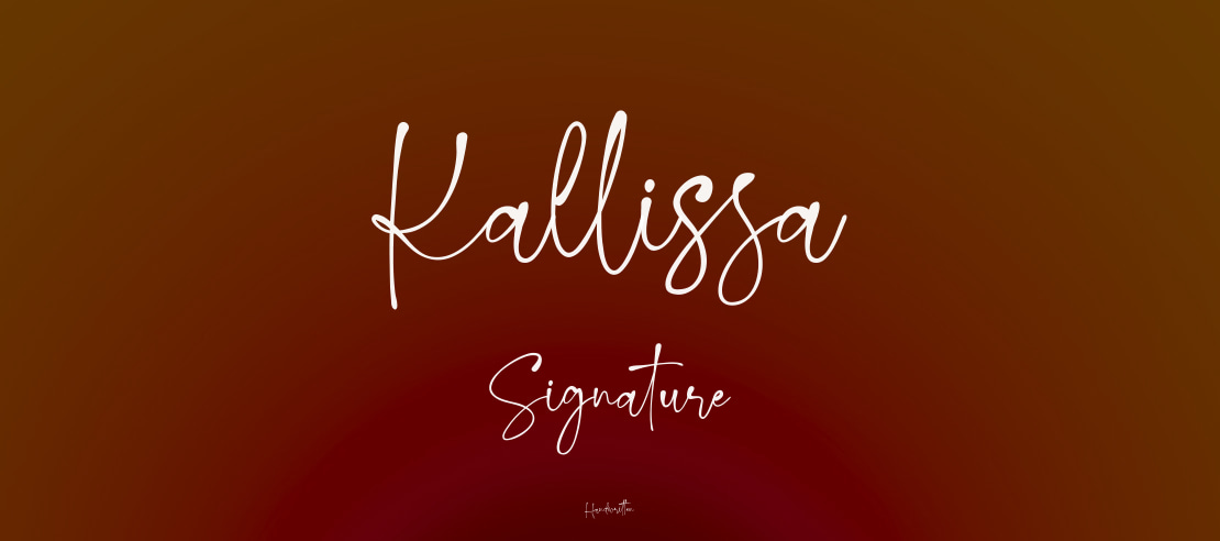Kallissa Signature Font