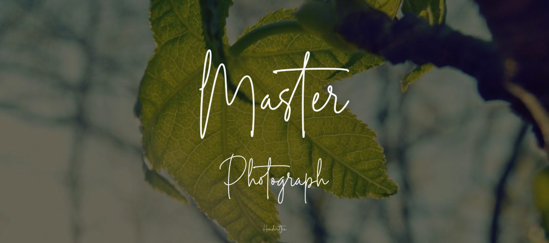 Master Photograph Font