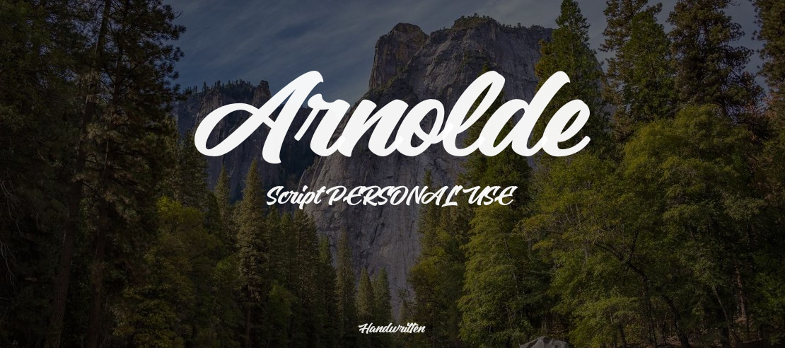 Arnolde Script PERSONAL USE Font