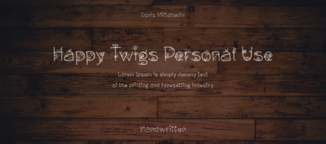 Happy Twigs Personal Use Font