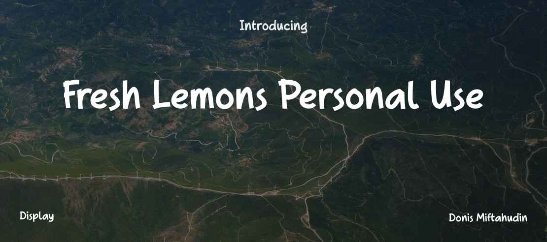 Fresh Lemons Personal Use Font