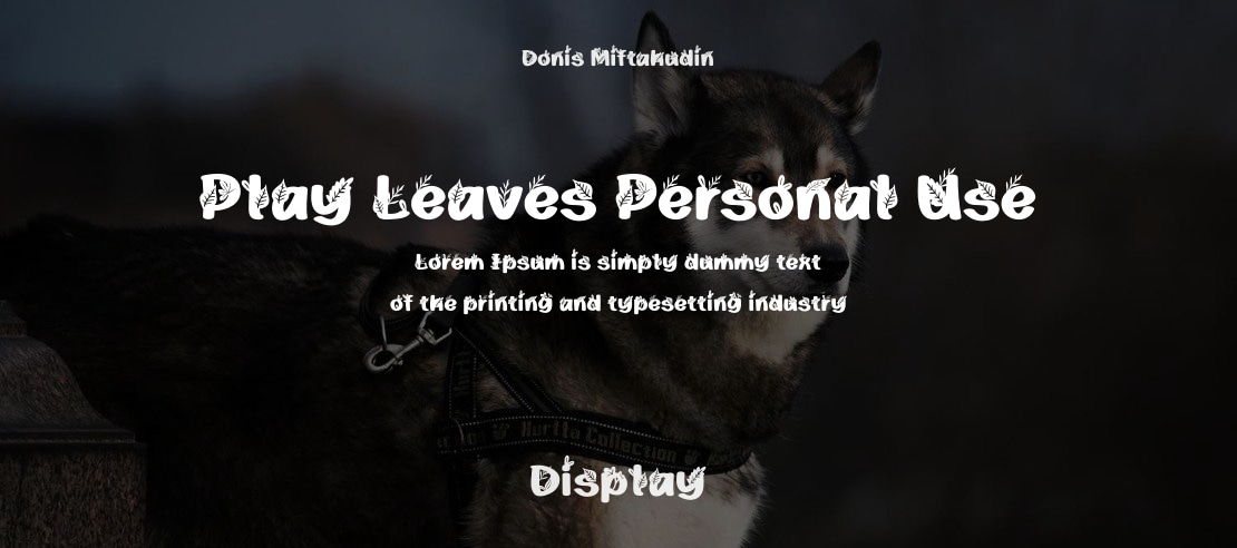 Play Leaves Personal Use Font