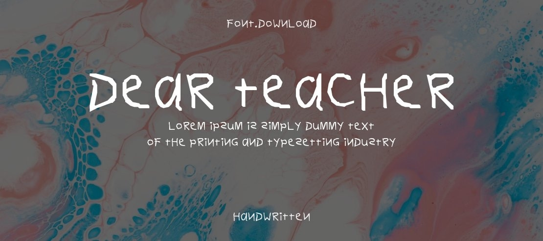 Dear Teacher Font