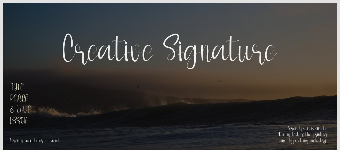 Creative Signature Font