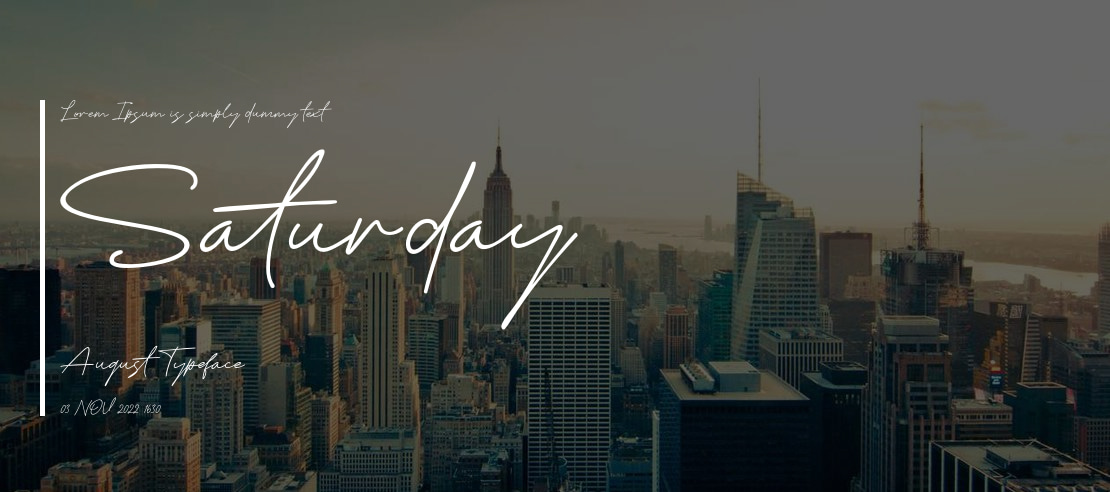 Saturday August Font