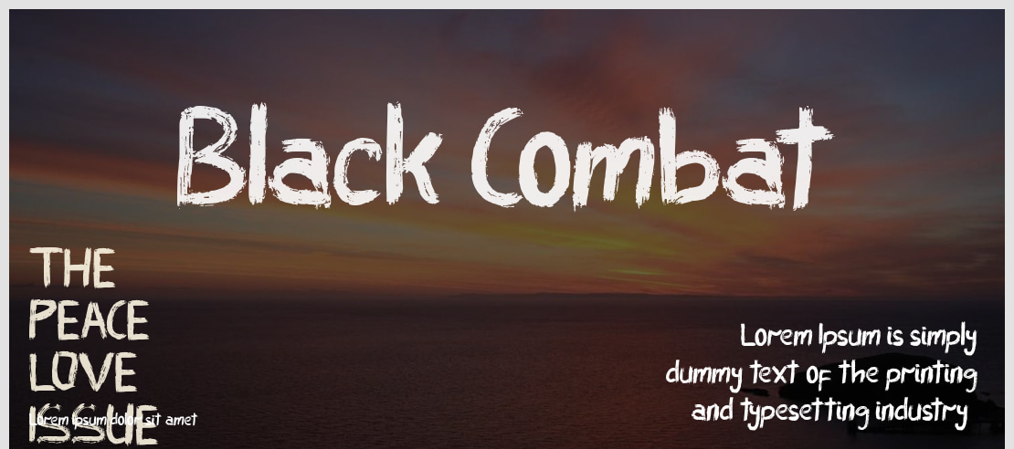 Black Combat Font