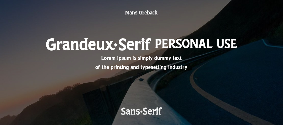 Grandeux Serif PERSONAL USE Font