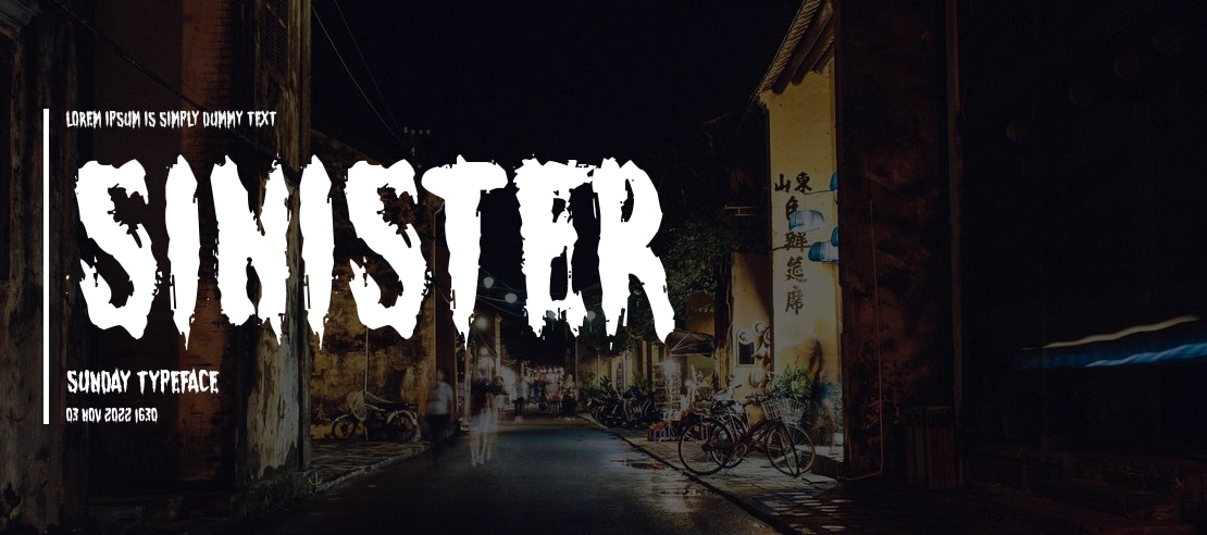 Sinister Sunday Font