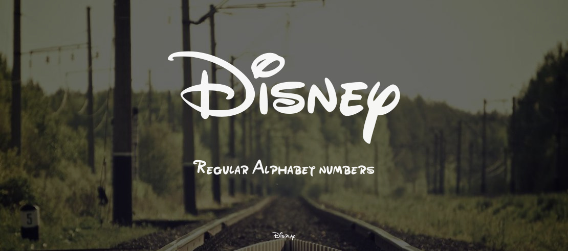 Disney Regular Alphabet numbers Font