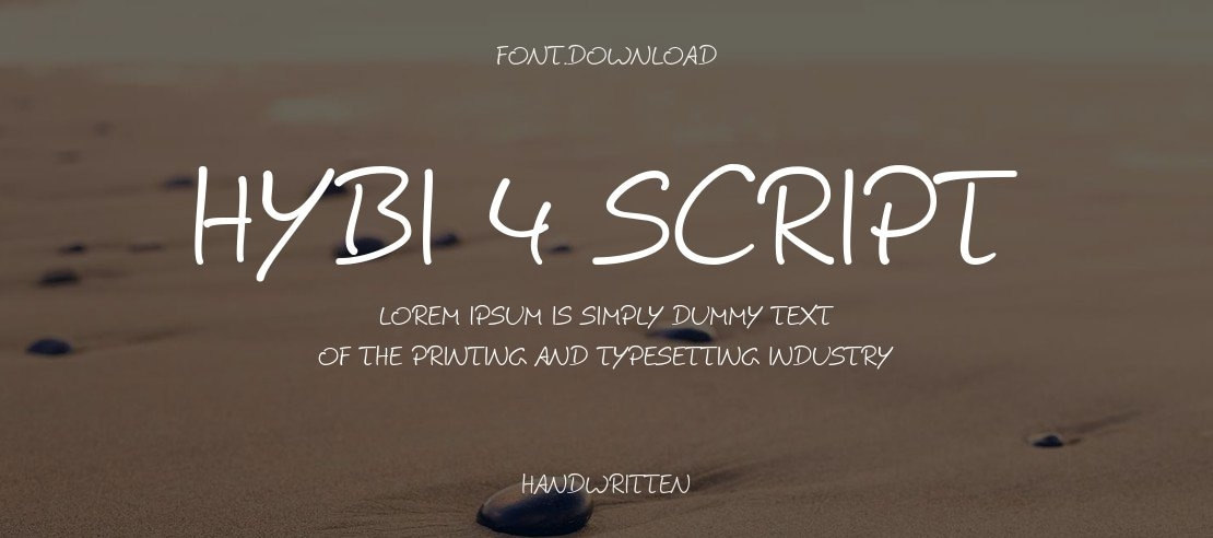 Hybi 4 Script Font