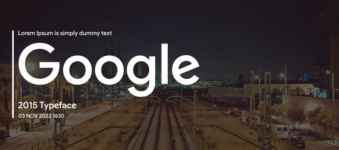 Google 2015 Font