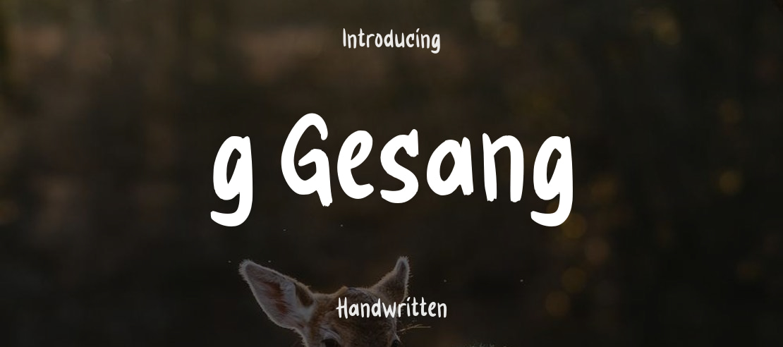 g Gesang Font