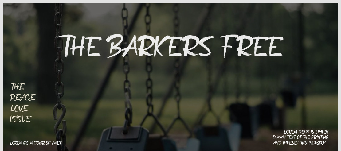 The Barkers Free Font