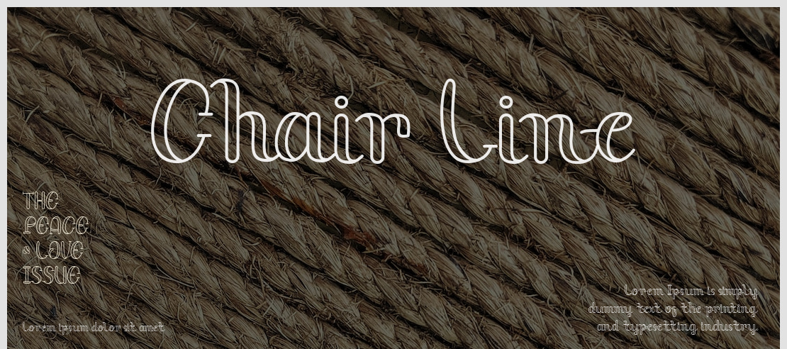 Chair Line Font