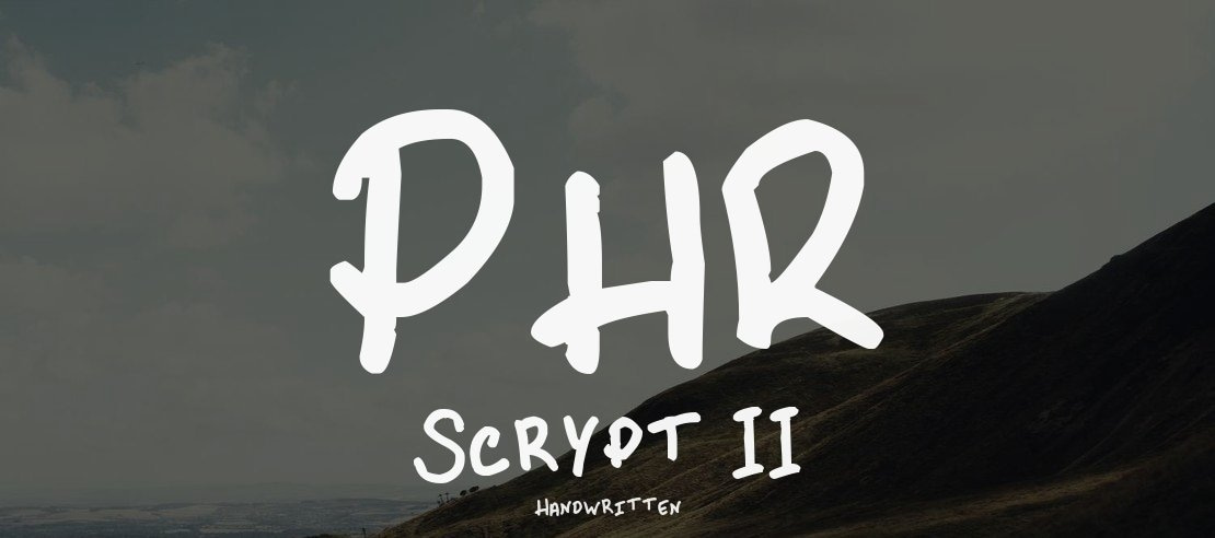 PHR Scrypt II Font