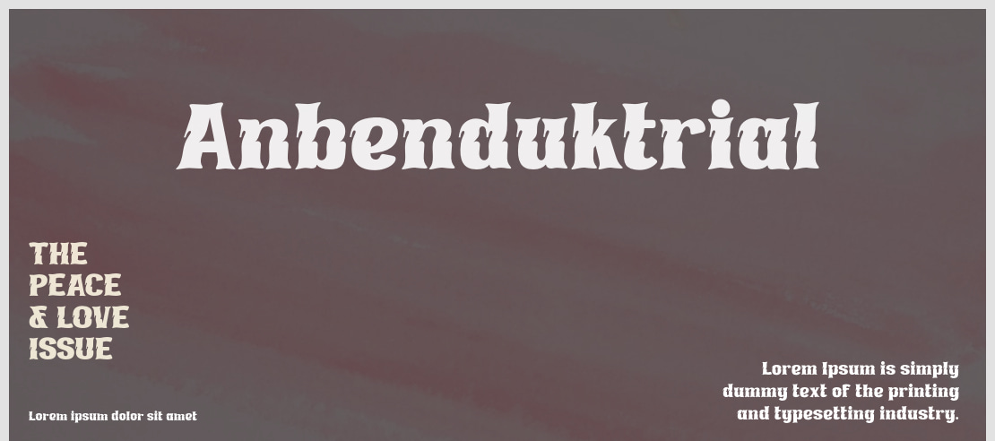 Anbenduktrial Font