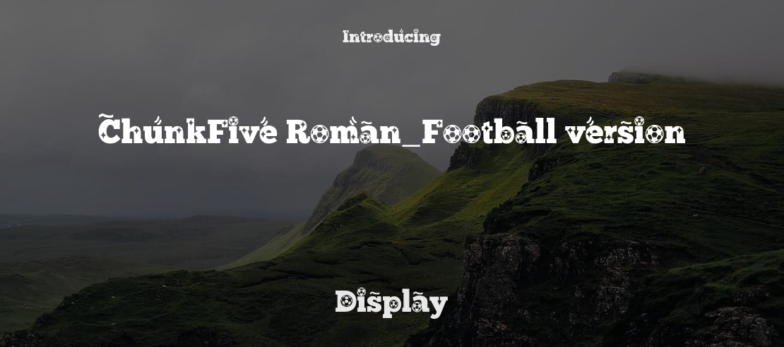 ChunkFive Roman_Football version Font