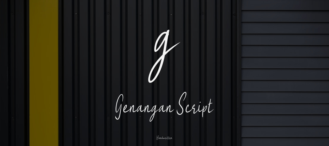 g Genangan Script Font