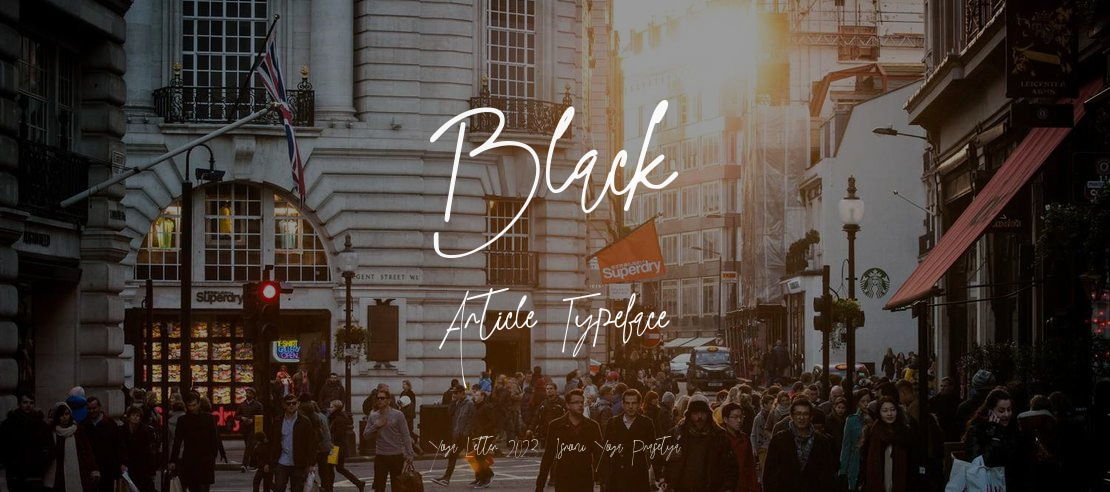 Black Article Font