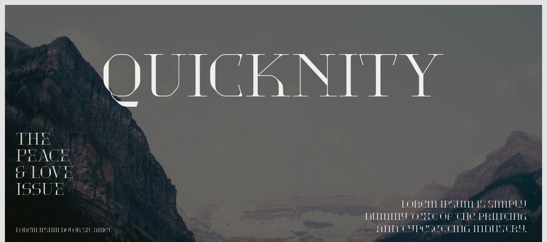 QUICKNITY Font