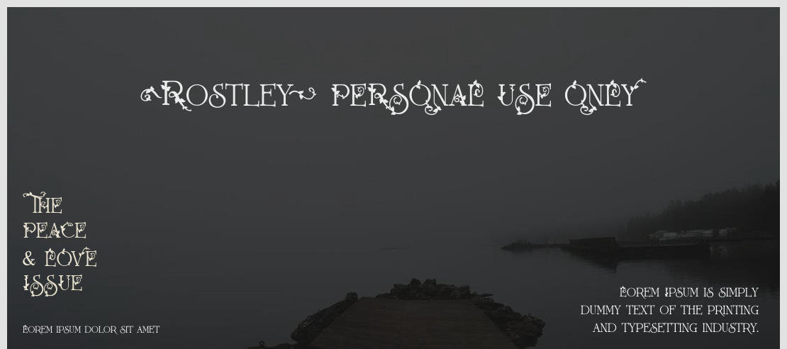 Rostley PERSONAL USE ONLY Font