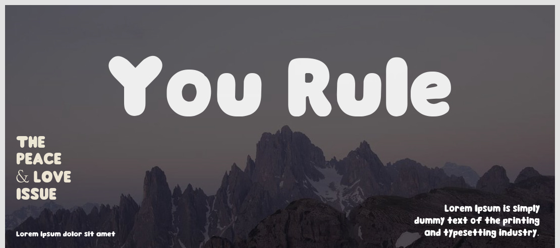 You Rule Font