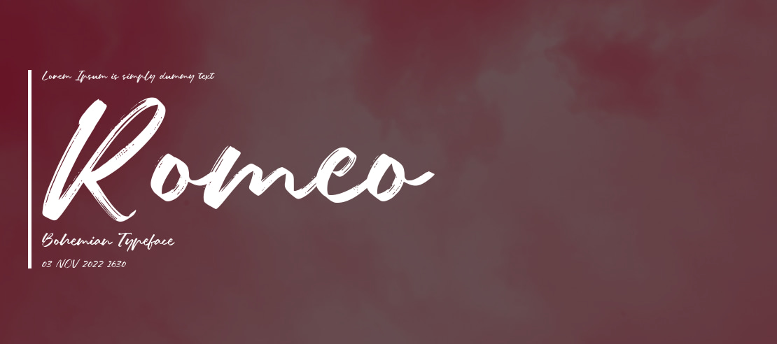 Romeo Bohemian Font