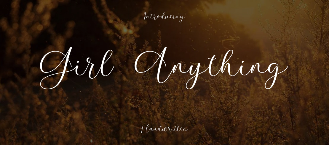 Girl Anything Font